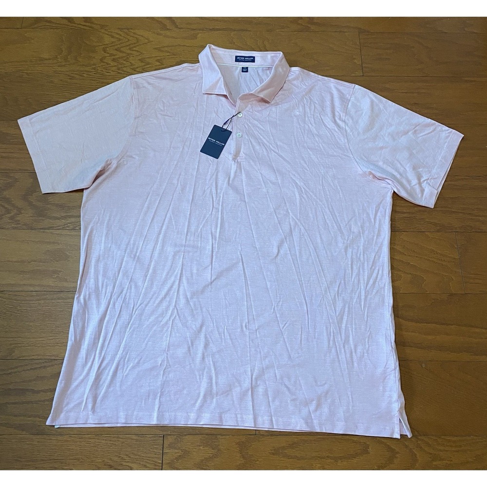 New PETER MILLAR Shirt CROWN Crafted  Pink NWT MEN'S POLO XXL 2XL $160